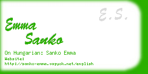 emma sanko business card